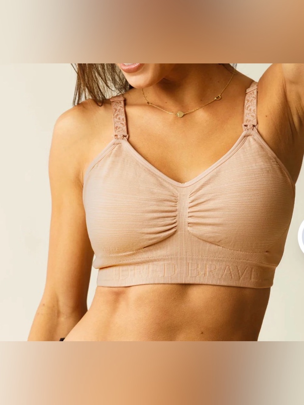 NWT Kindred Bravely Sublime Handsfree Pumping Nursing Bra Beige Size Small Busty